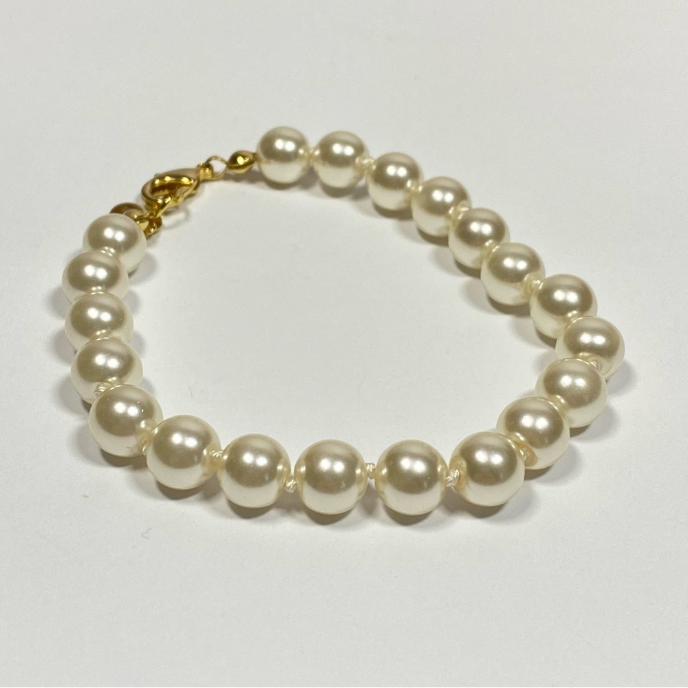 W Lind 14KGE Faux Pearl Bracelet